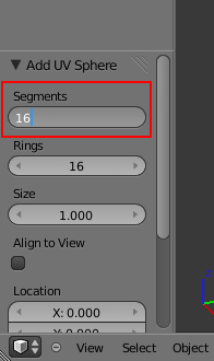 Modifier les propriétés de l’UV Sphere