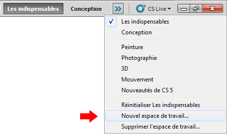 Espace de travail - Nouveau