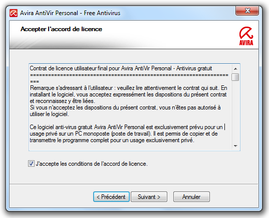 Installation Avira 2