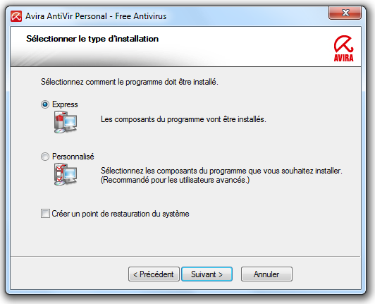 Installation Avira 4
