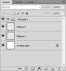 Groupe de calques - Apparence du groupe dans fenêtre de calques