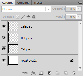 Lier les calques - Exemple dans fenêtre de calques