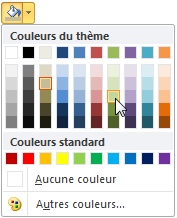 Choix de la couleur d'arrière-plan