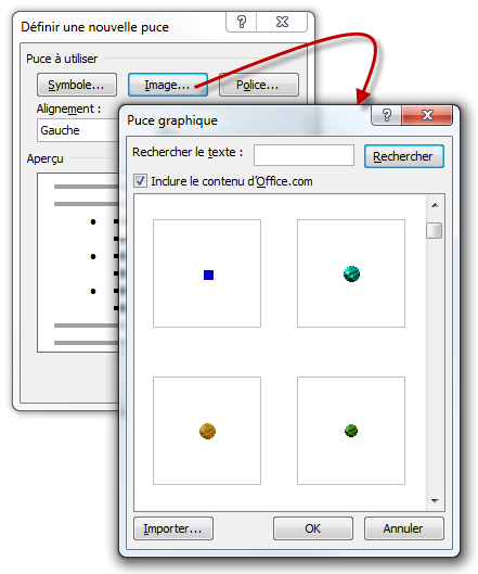 Choix d'un symbole graphique pour la puce