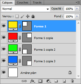 Sélectionner un calque - Fenêtre de calques