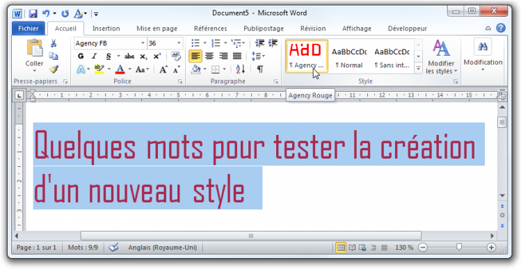 Le style Agency Rouge