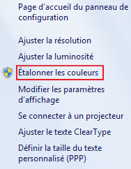 Etalonner les couleurs