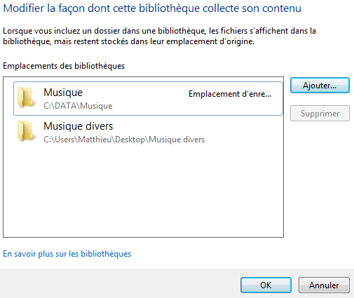 Gestion de la bibliothèque Musique