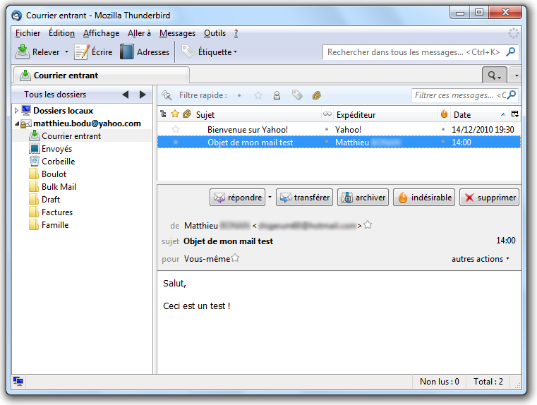 Interface Thunderbird