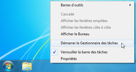 Ouvrir le gestionnaire des tâches