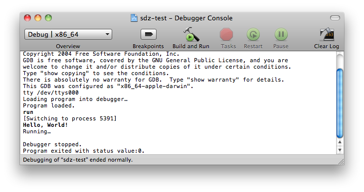 Compilation sous Xcode