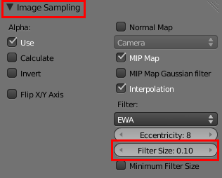 Passez le Filter Size au minimum pour améliorer le rendu