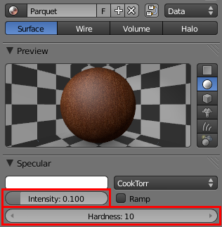 Une texture réaliste avec Intensity et Hardness