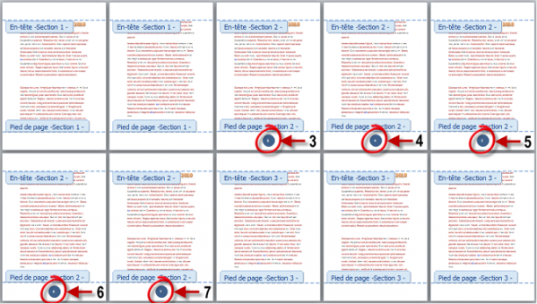 Seule la section 2 est numérotée