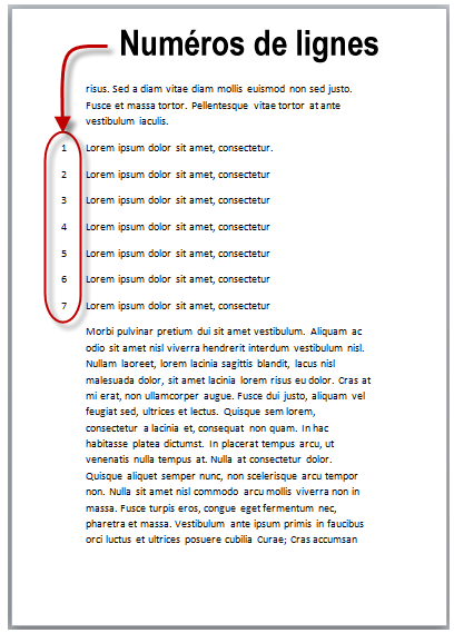 Les lignes 4 à 10 de la page 4 ont été numérotées