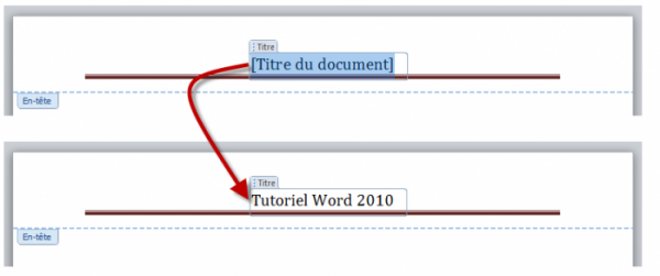 Personnalisation d'un en-tête