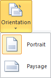 Choix de l'orientation du papier