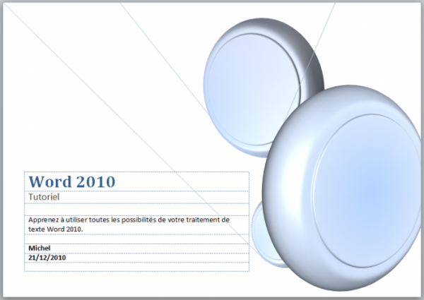 La mise en page du document a été personnalisée