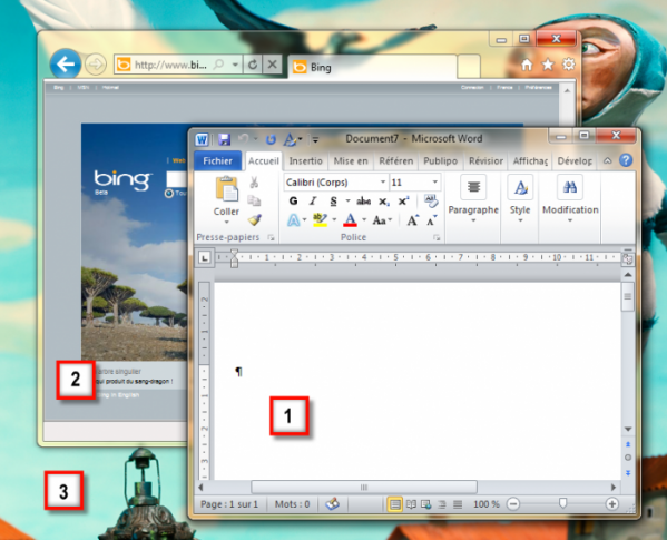 L'empilage des fenêtres doit être pris en considération