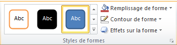 Le groupe Styles de formes
