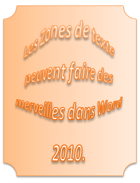 À vous de créer cette zone de texte