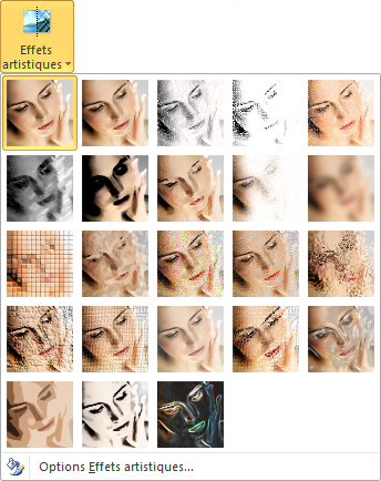 Accès aux effets artistiques