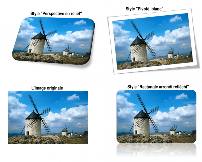 Les effets prédéfinis sont de très bonne facture