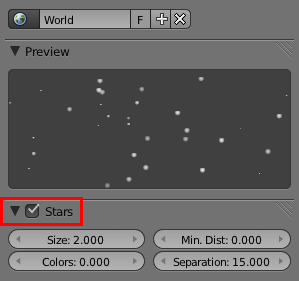 Le module Stars permet de générer des étoiles brillantes au rendu
