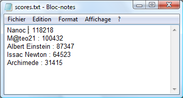 Le curseur a été déplacé