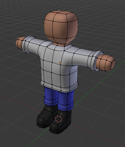 Un petit bonhomme modélisé en Subsurf