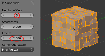 Le cube après augmentation de Fractal