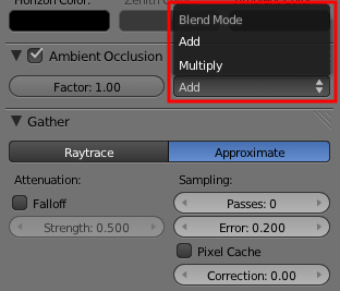 Les paramètres Add et Multiply