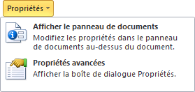Accès au panneau de documents