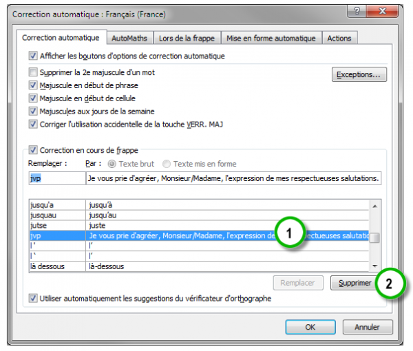 L'entrée jvp est sur le point d'être supprimée