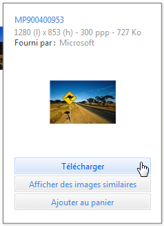 L'image est sur le point d'être téléchargée