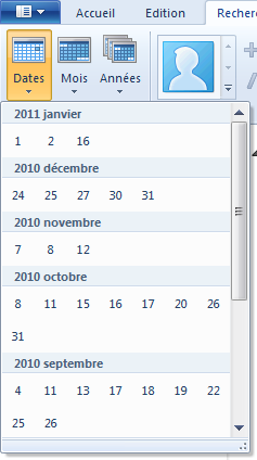 Filtre par dates