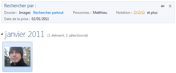 Filtre sur des personnes