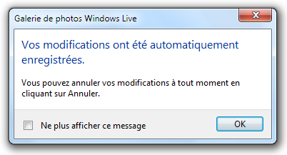 Message d'avertissement