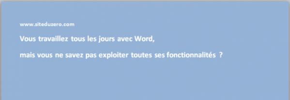 Le texte défini dans la partie supérieure de la page est maintenant mis en forme