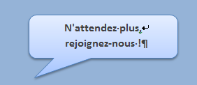 Ici, le saut de paragraphe a été remplacé par un saut de ligne