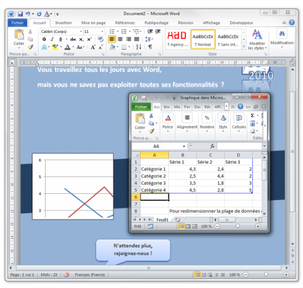 Le graphique n'a pas l'aspect souhaité