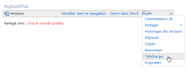 Cette commande permet au correcteur de télécharger le document