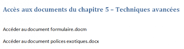 Le texte utilisé pour accéder aux deux documents