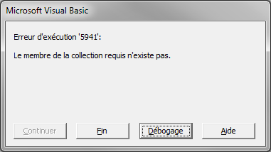Une erreur d'exécution