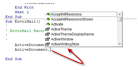L'autocomplétion en pleine action