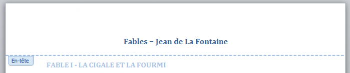 L'en-tête a été défini