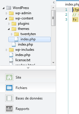 Fichiers dans WebMatrix