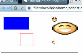 Résultat de l'utilisation des méthodes de dessin d'image du context
