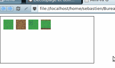 Résultat de l'affichage des tiles 1, 5, 6 et 7
