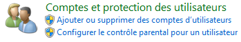 Comptes et protection des utilisateurs